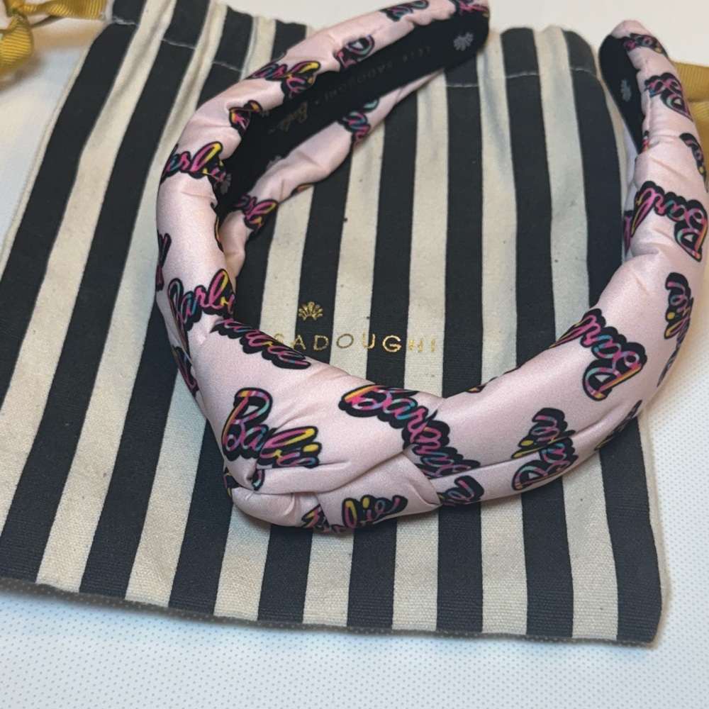 Lele Sadoughi x Barbie™‎ Pink Logo Knotted Headband – Limited Edition!